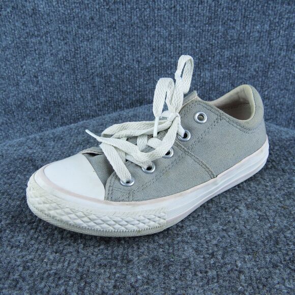 Converse‎ Girls Sneaker Shoes Gray Fabric Lace Up Size T 12 Medium - Picture 1 of 10